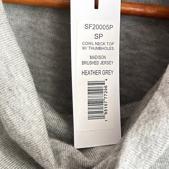 Michael Stars Madison Brushed Jersey Cowl Neck Sweater S SP PS Gray NWT Top - Picture 6 of 8